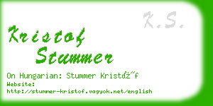 kristof stummer business card